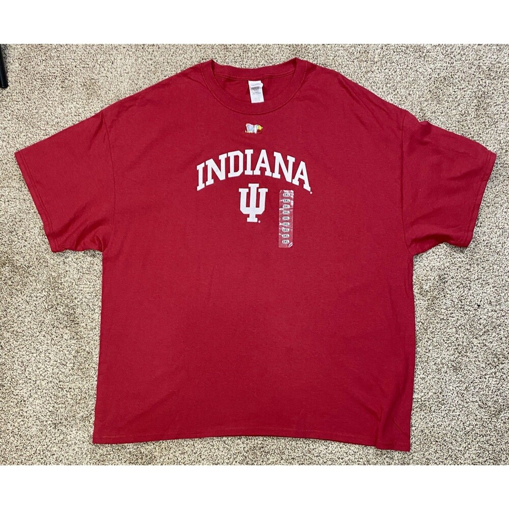 Indiana Hoosiers Graphic T Shirt Mens 3XL Red Crew Neck NCAA NWT